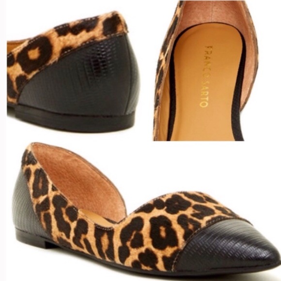 franco sarto leopard flats